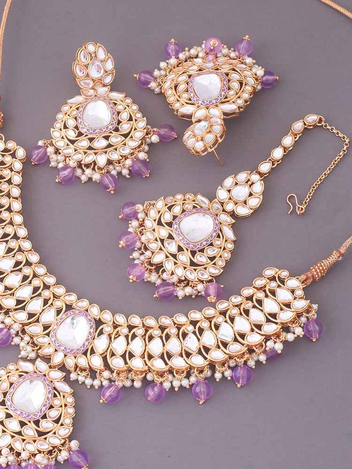 Purple Aigiri Jewellery Set