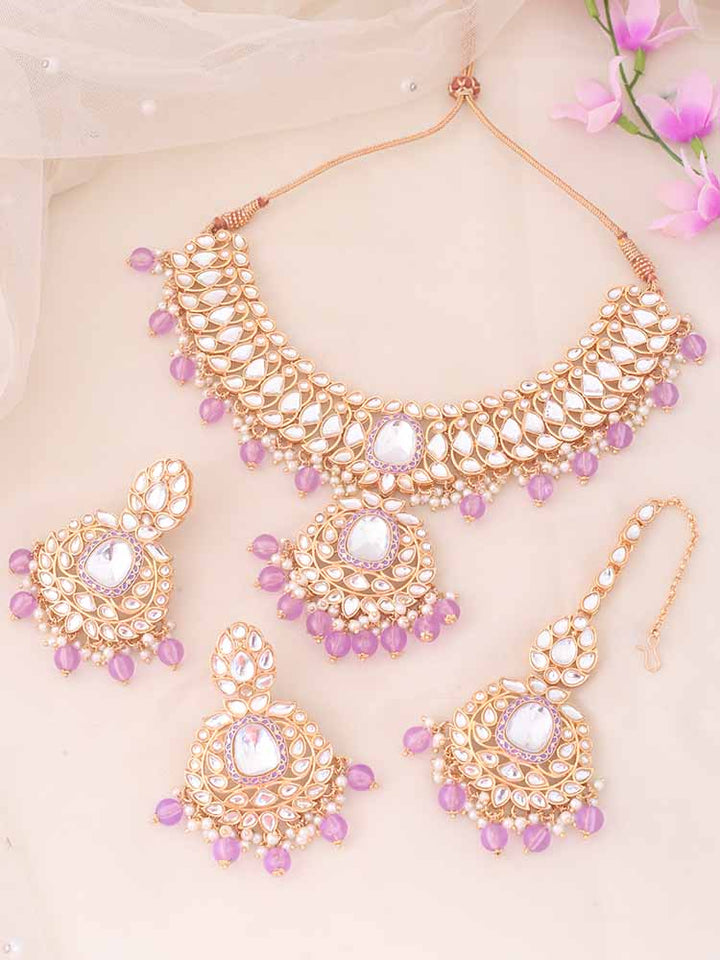 Purple Aigiri Jewellery Set