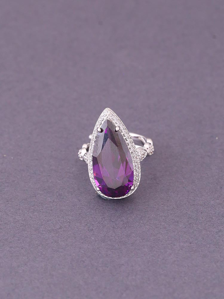 Purple Alexandra Adjustable Ring
