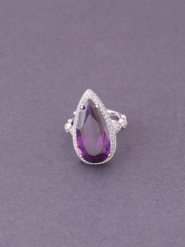 Purple Alexandra Adjustable Ring