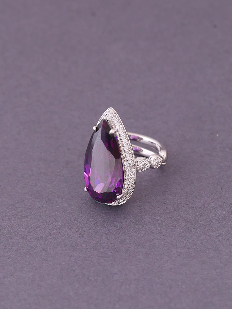 Purple Alexandra Adjustable Ring