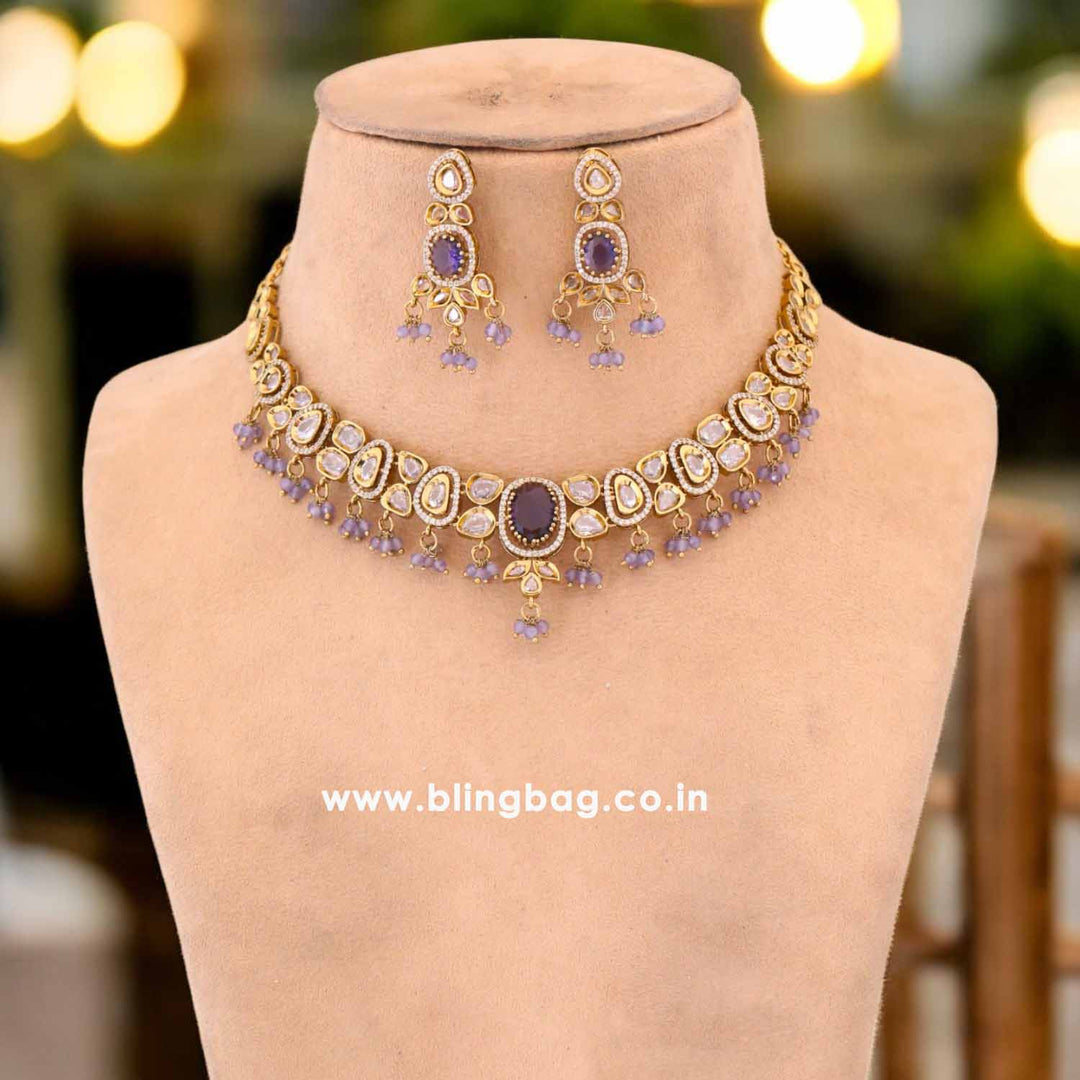 Purple Alyana Victorian Jewellery Set- New Arrival