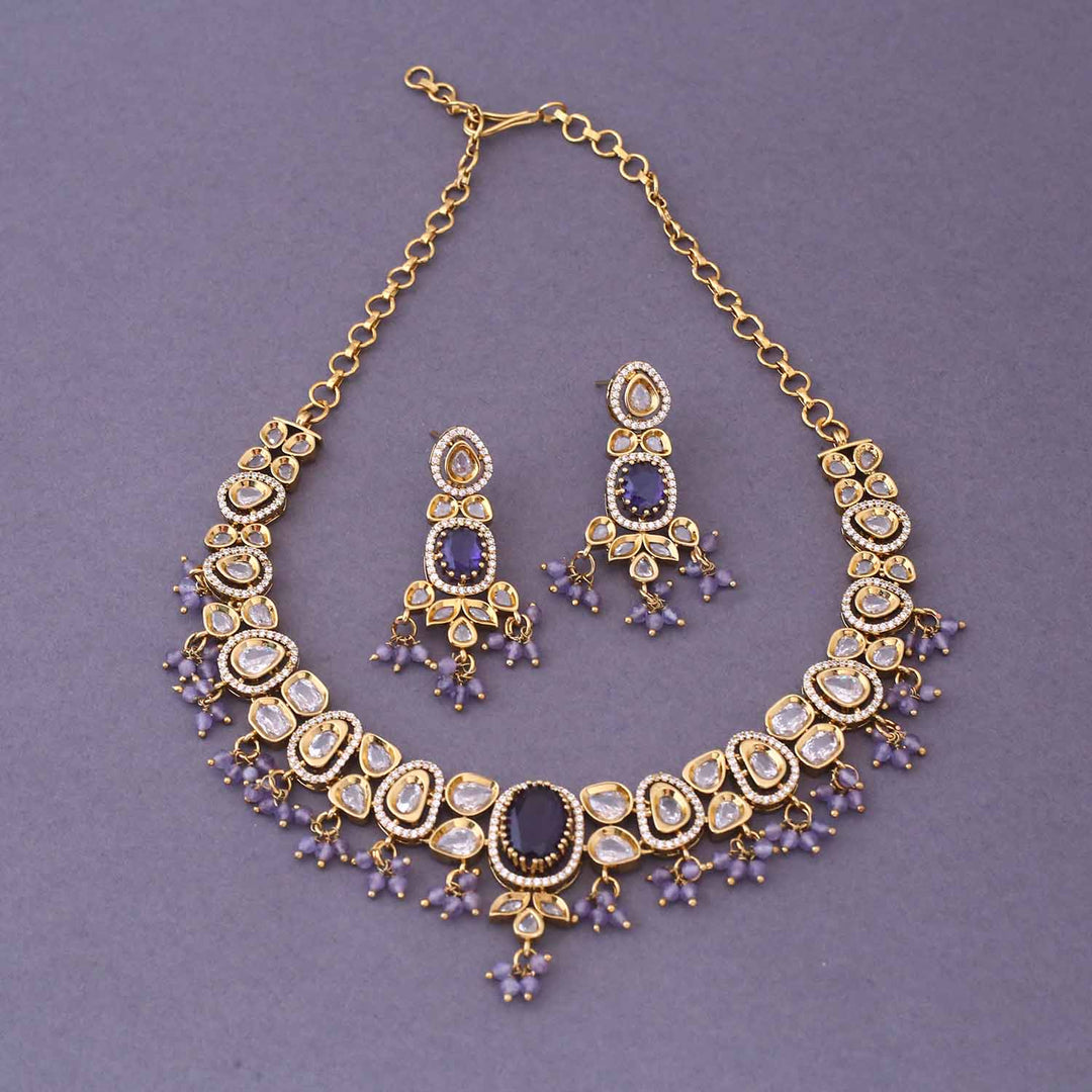 Purple Alyana Victorian Jewellery Set- New Arrival