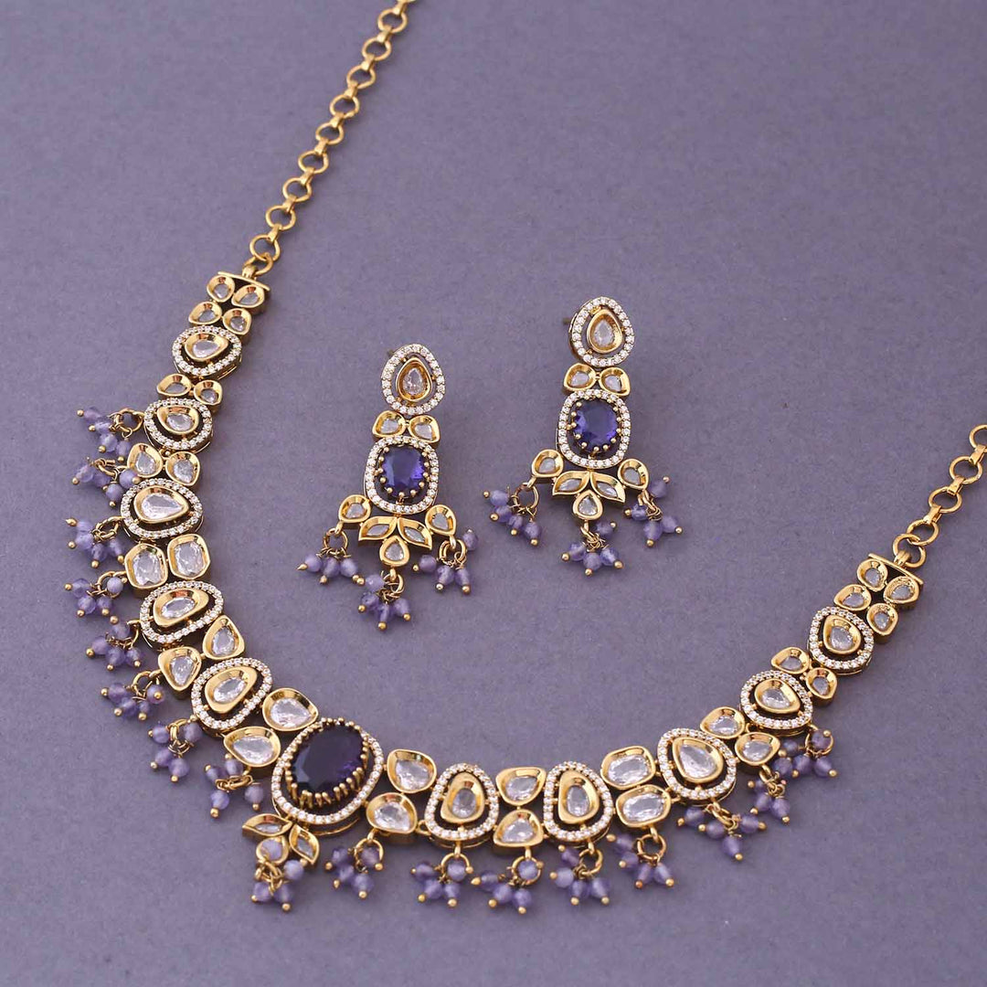Purple Alyana Victorian Jewellery Set- New Arrival