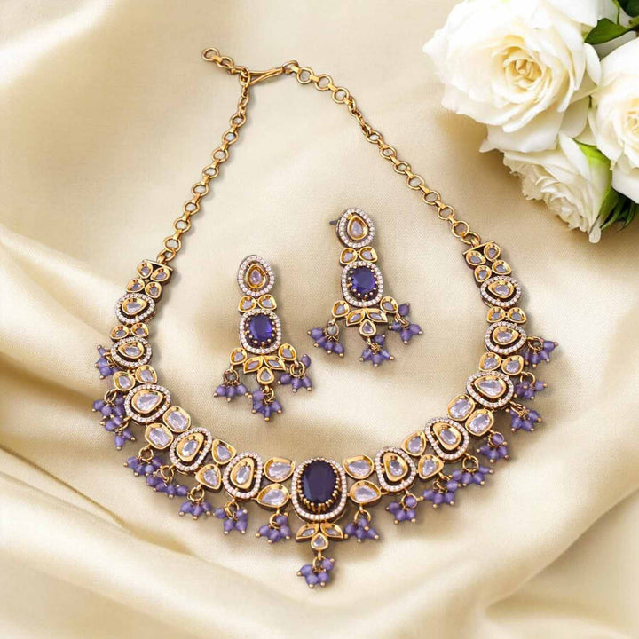 Purple Alyana Victorian Jewellery Set- New Arrival