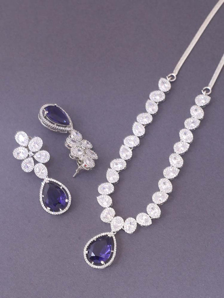 Purple Amarah Zirconia Jewellery Set