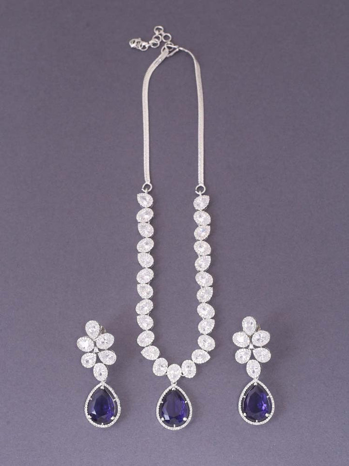 Purple Amarah Zirconia Jewellery Set