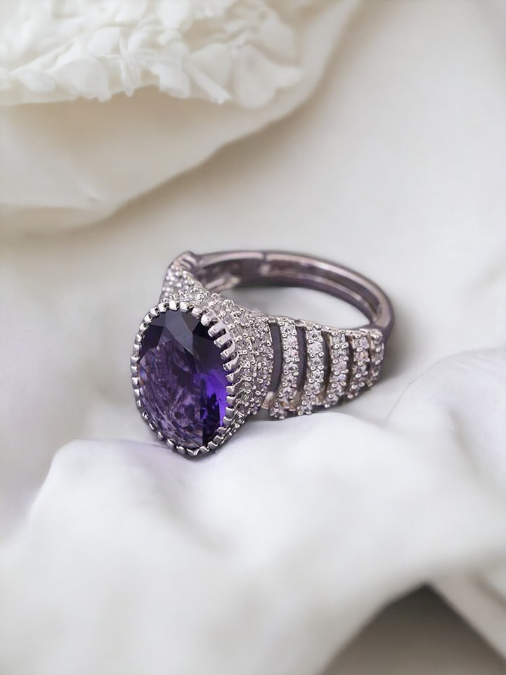 Purple Anastasia Adjustable Ring