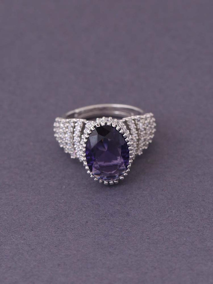 Purple Anastasia Adjustable Ring