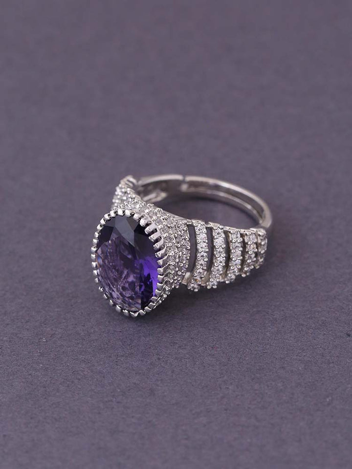 Purple Anastasia Adjustable Ring