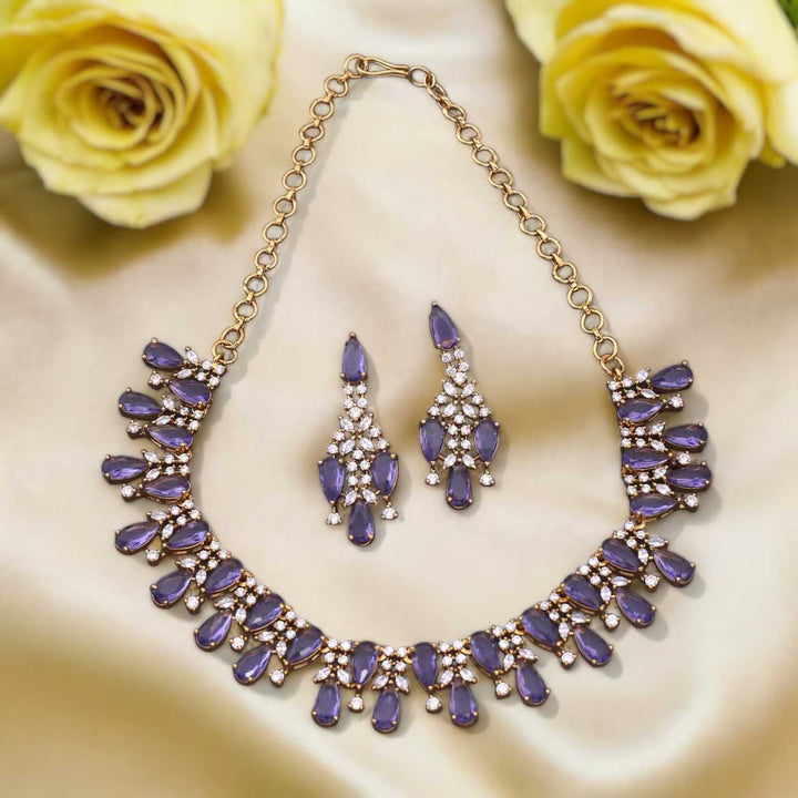 Purple Anela Victorian Jewellery Set - New Arrival