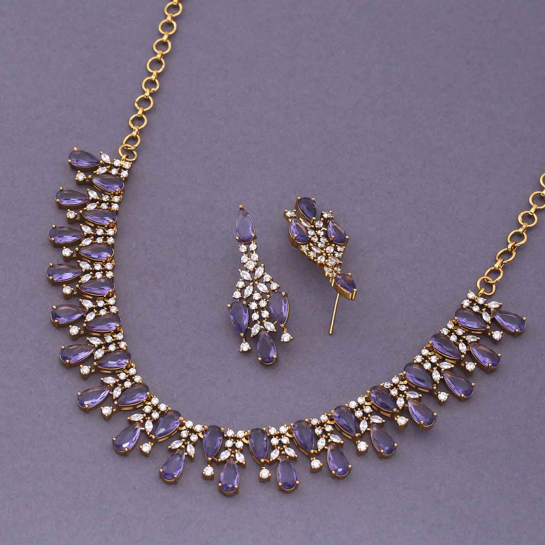 Purple Anela Victorian Jewellery Set - New Arrival