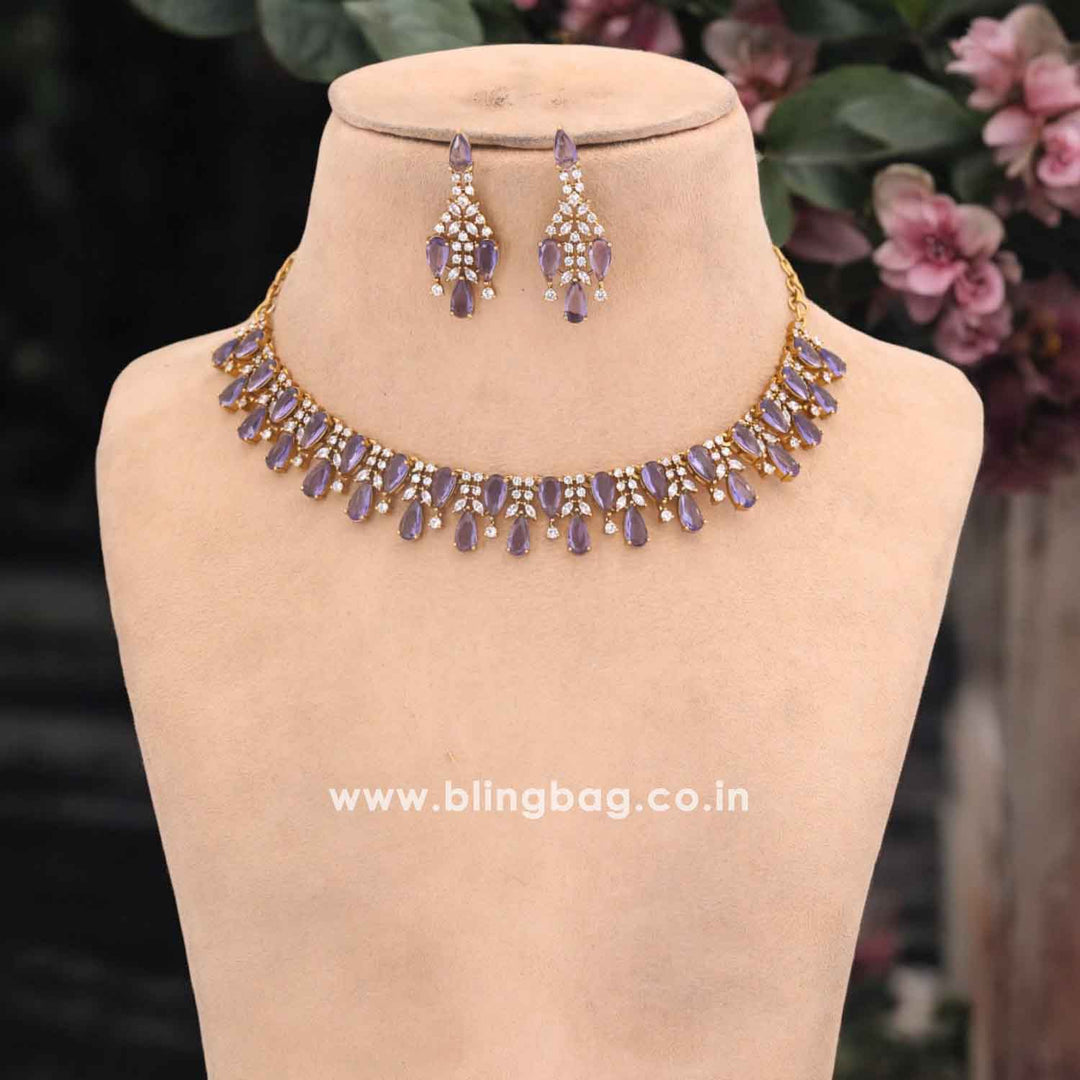 Purple Anela Victorian Jewellery Set - New Arrival