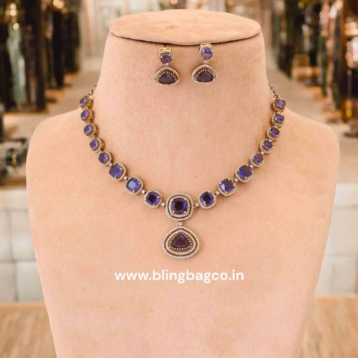 Purple Anna Victorian Jewellery Set - New Arrival