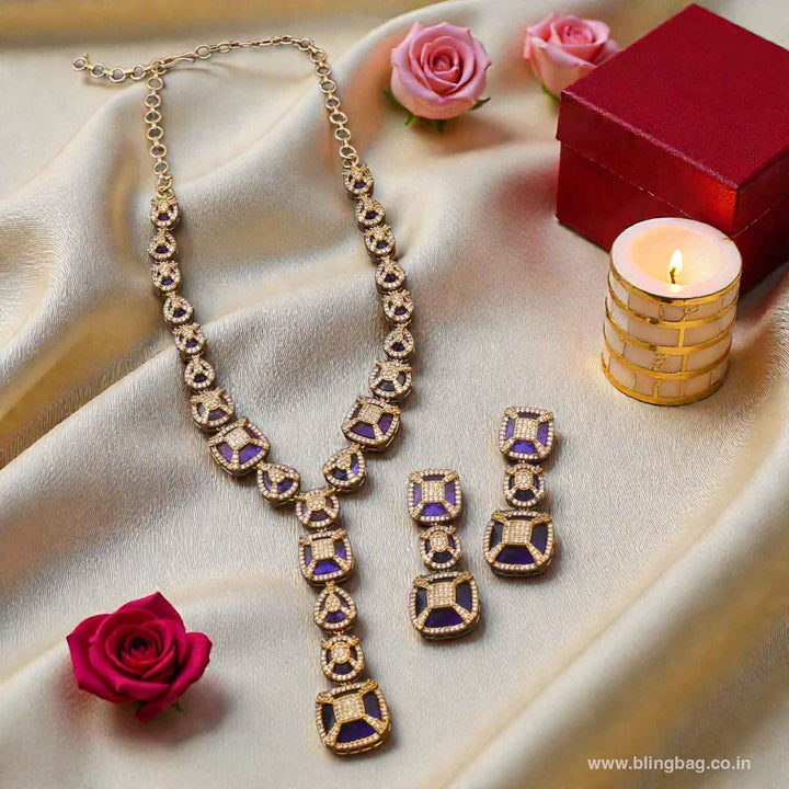 Purple Annae Victorian Jewellery Set- New Arrivals