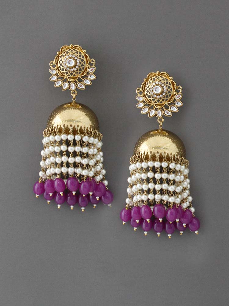 Purple Anupriya Jhumkis