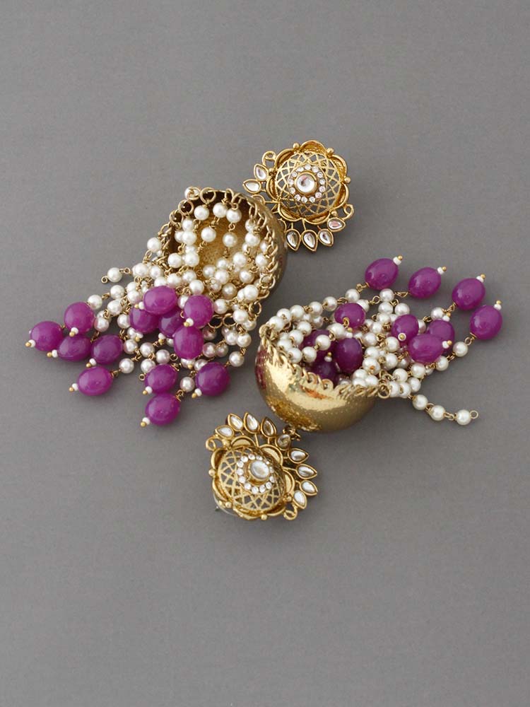 Purple Anupriya Jhumkis