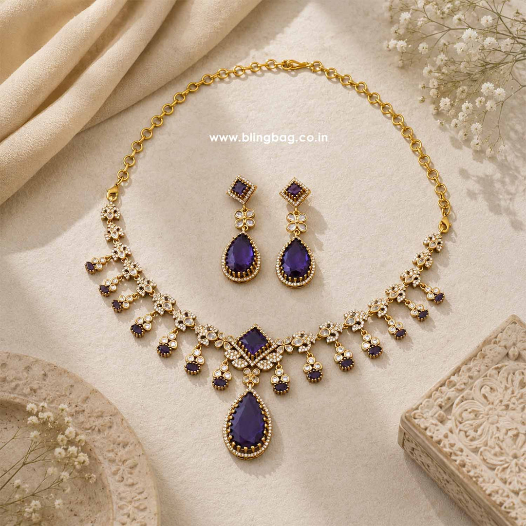 Purple Arialea Victorian Jewellery Set - New Arrival