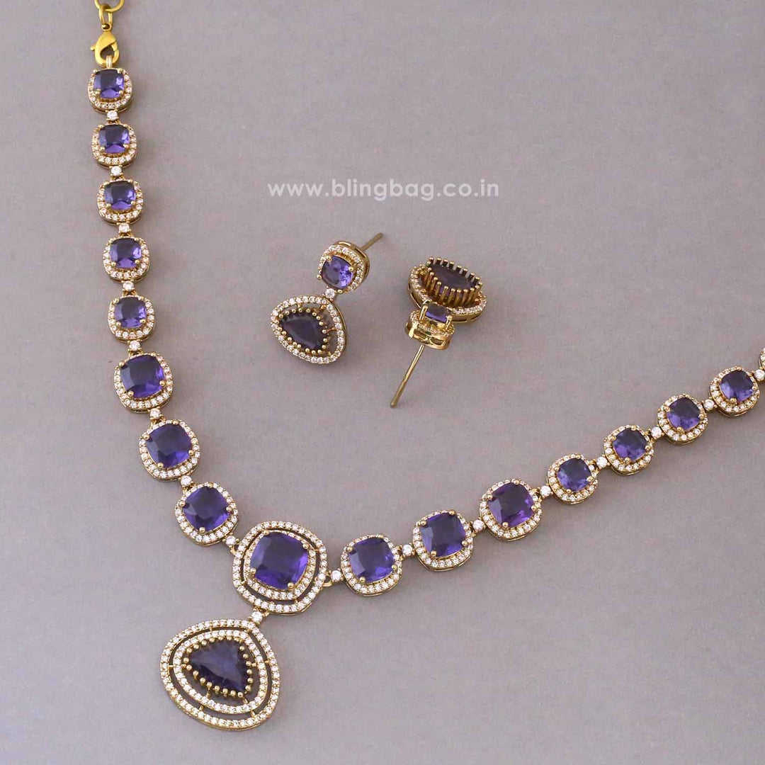 Purple Ariason Victorian Jewellery Set - New Arrival