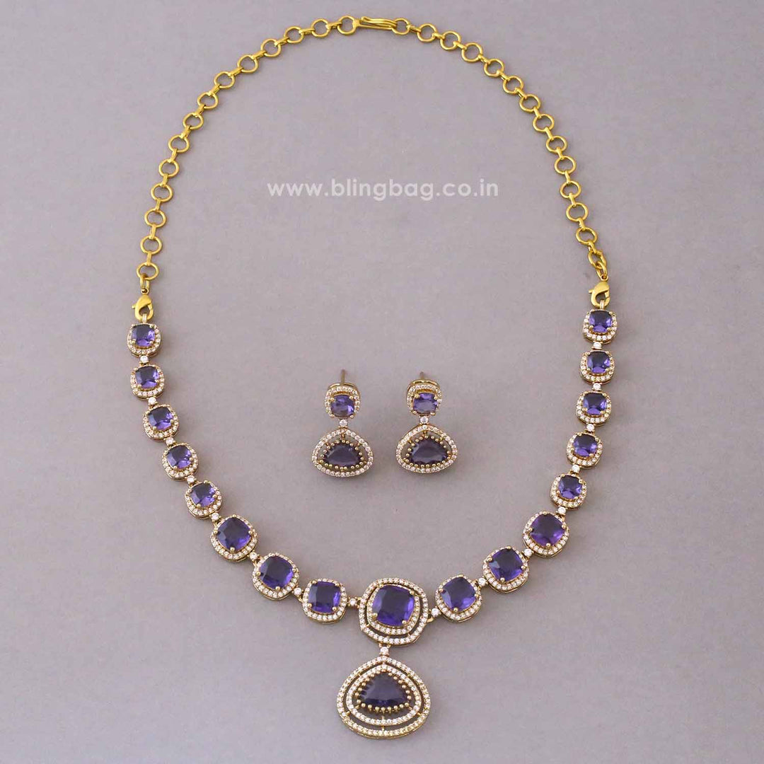 Purple Ariason Victorian Jewellery Set - New Arrival