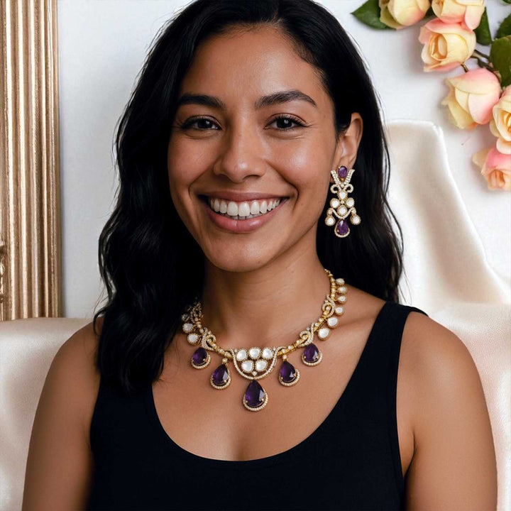 Purple Aurelisse Victorian Jewellery Set - New Arrival