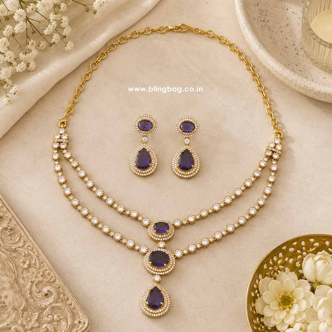 Purple Auroraa Victorian Jewellery Set - New Arrival