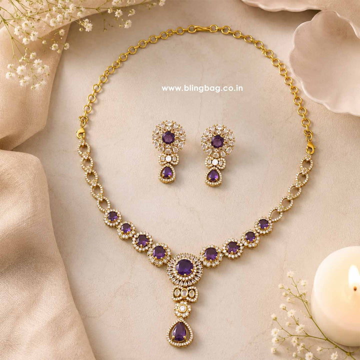 Purple Avajoy Victorian Jewellery Set - New Arrival