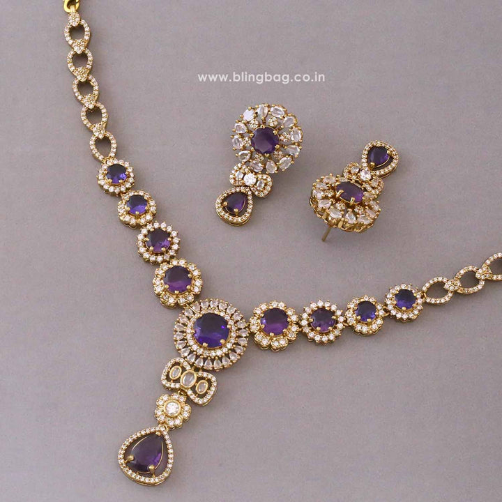 Purple Avajoy Victorian Jewellery Set - New Arrival