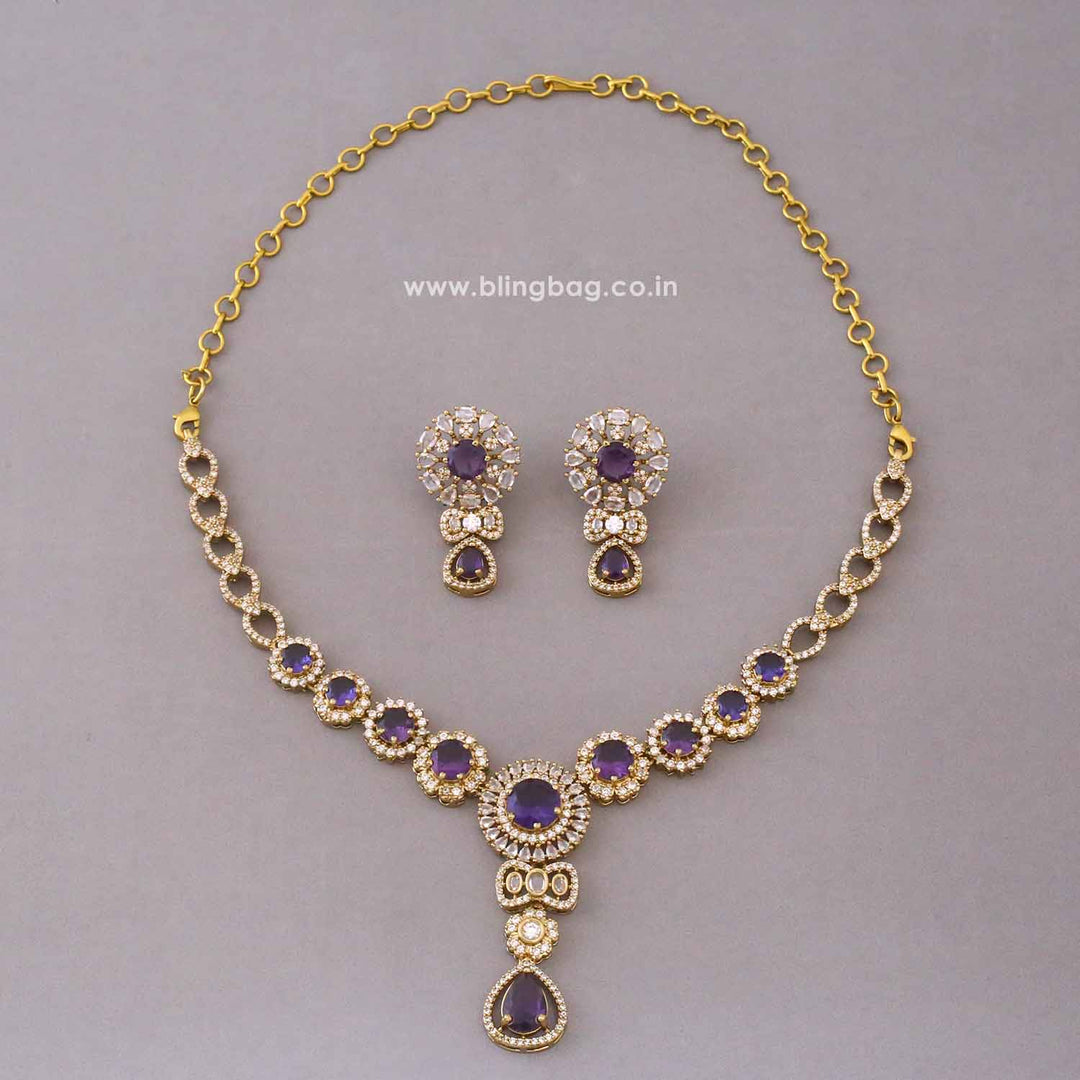 Purple Avajoy Victorian Jewellery Set - New Arrival