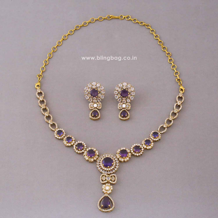 Purple Avajoy Victorian Jewellery Set - New Arrival