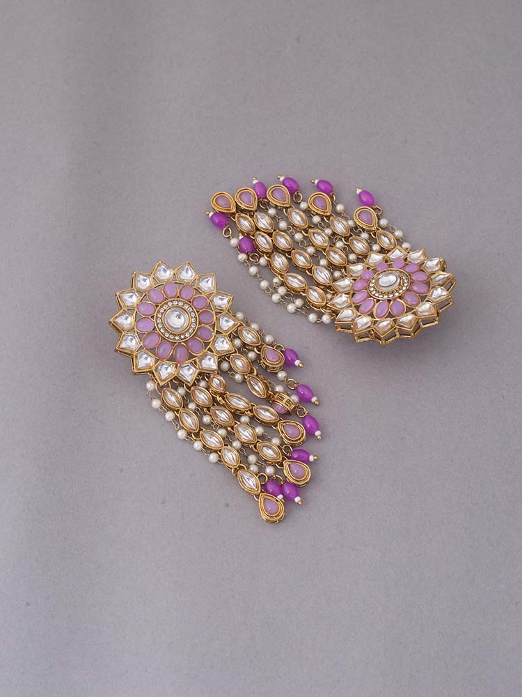 Purple Avisha Ethnic Danglers