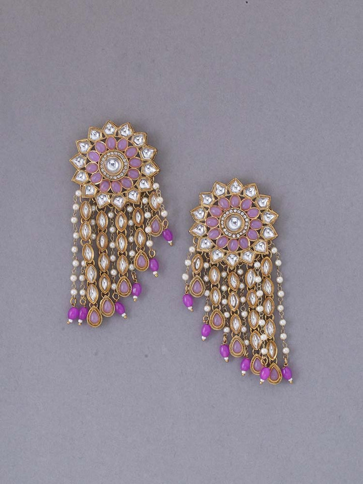 Purple Avisha Ethnic Danglers