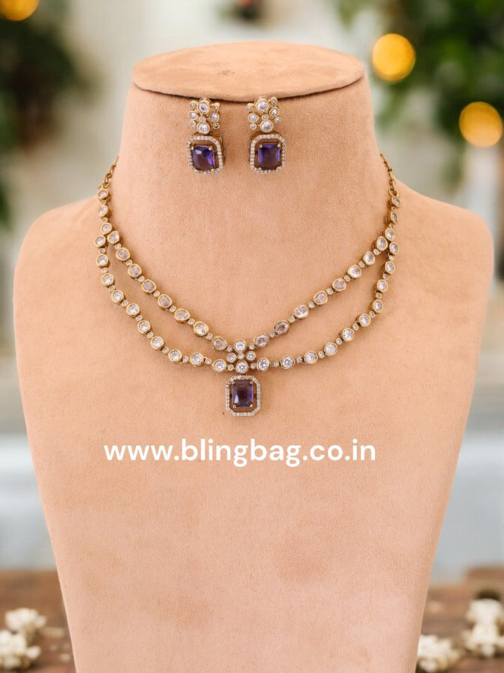Purple Beate Victorian Jewellery Set - New Arrival