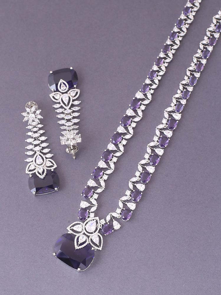 Purple Bianca Zirconia Jewellery Set