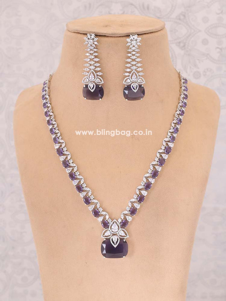 Purple Bianca Zirconia Jewellery Set