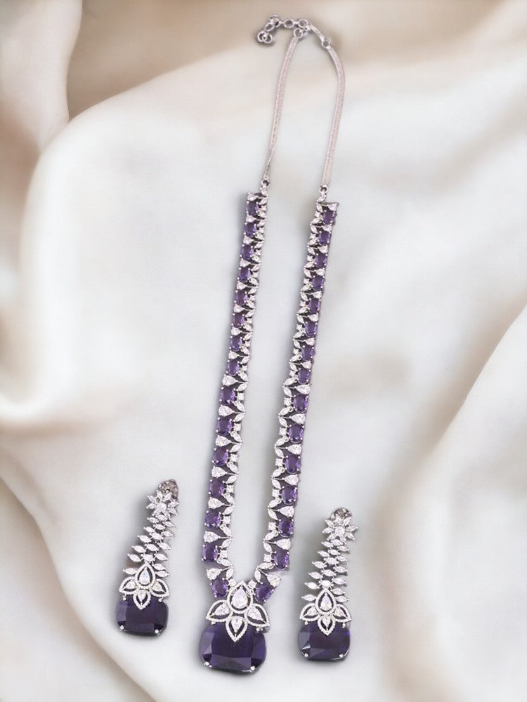 Purple Bianca Zirconia Jewellery Set