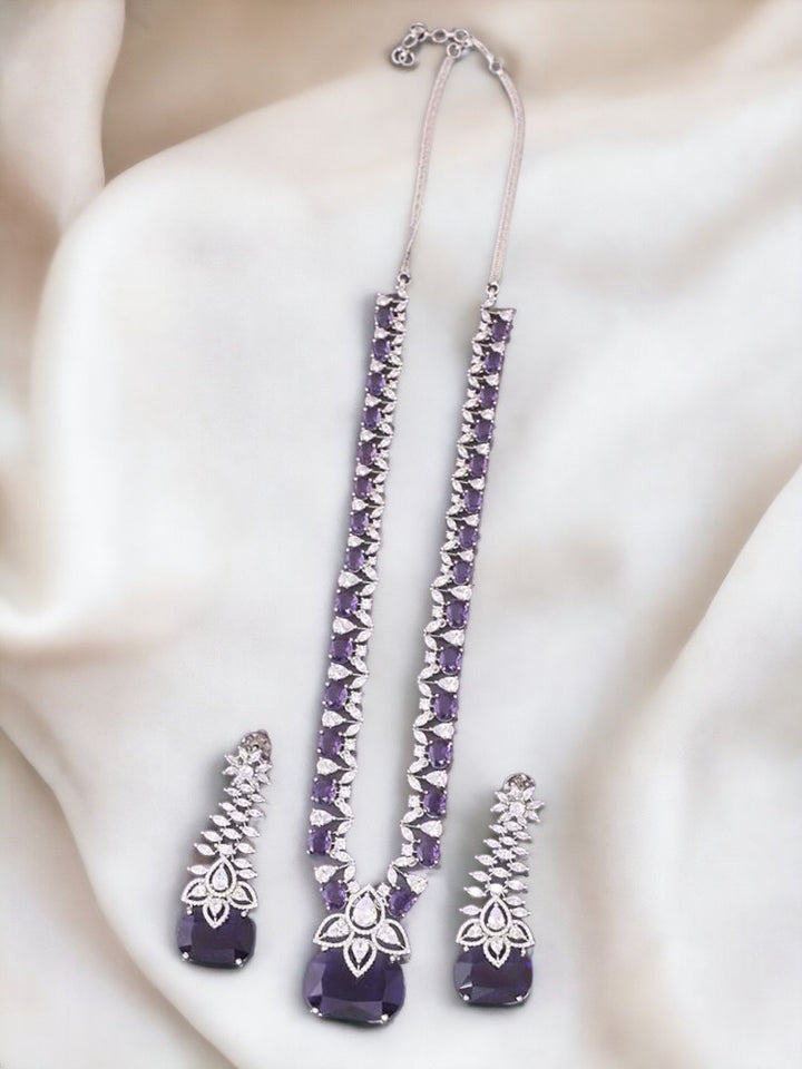 Purple Bianca Zirconia Jewellery Set