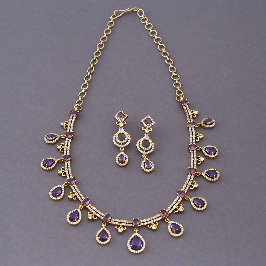 Purple Blessi Victorian Jewellery Set - New Arrival