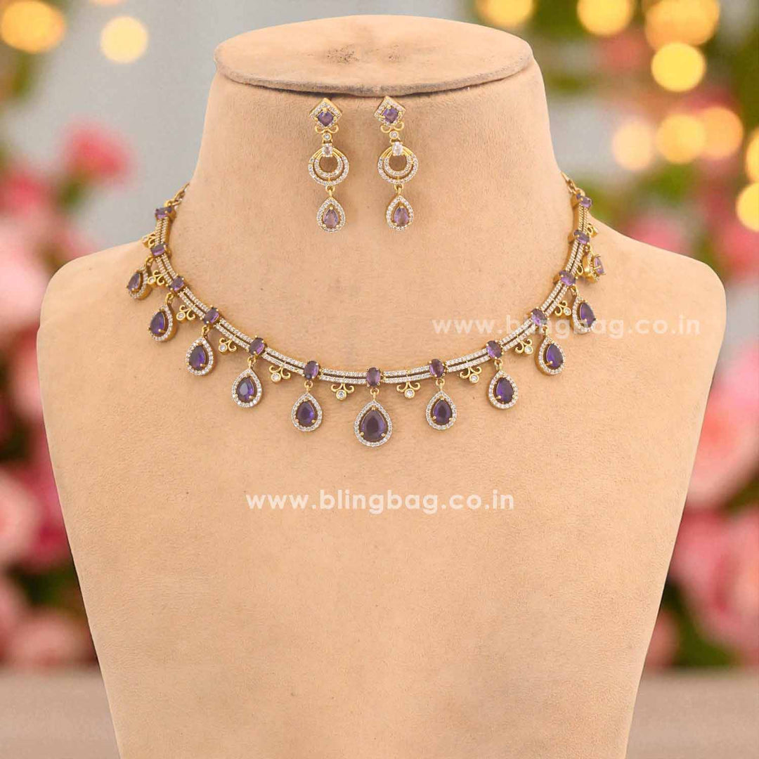 Purple Blessi Victorian Jewellery Set - New Arrival