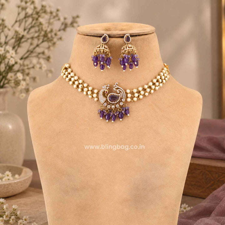 Purple Carina Victorian Jewellery Set - New Arrival