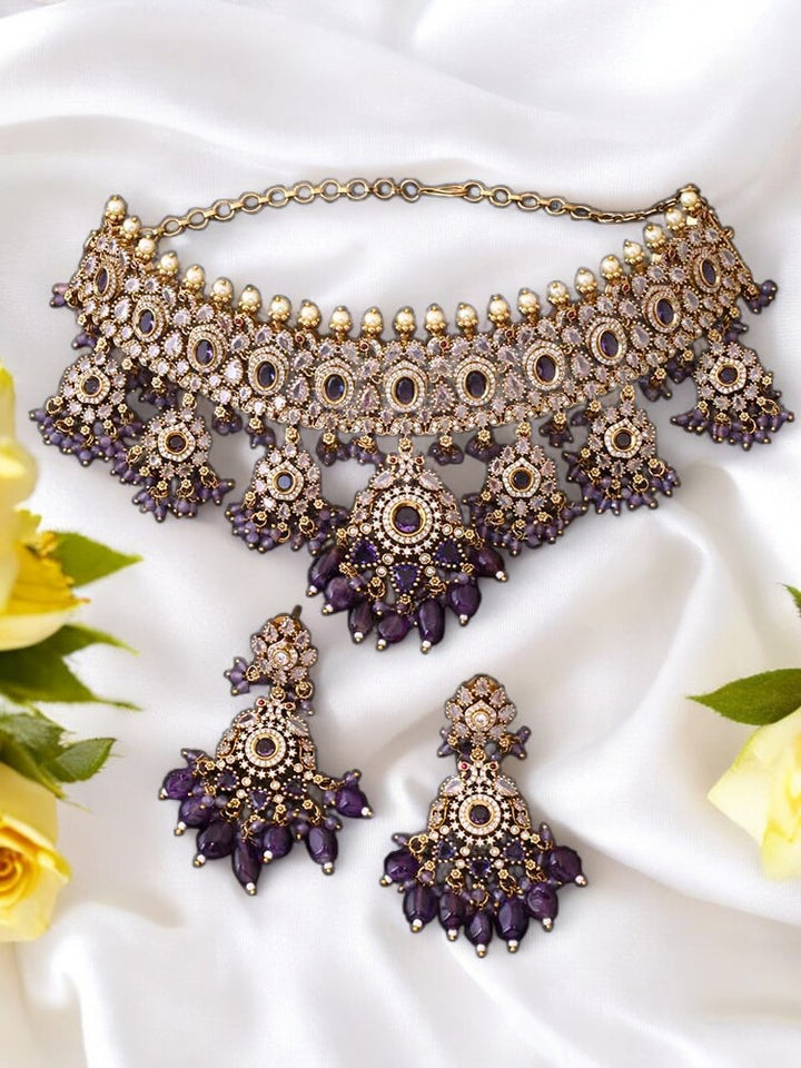 Purple Carlota Victorian Jewellery Set - New Arrival