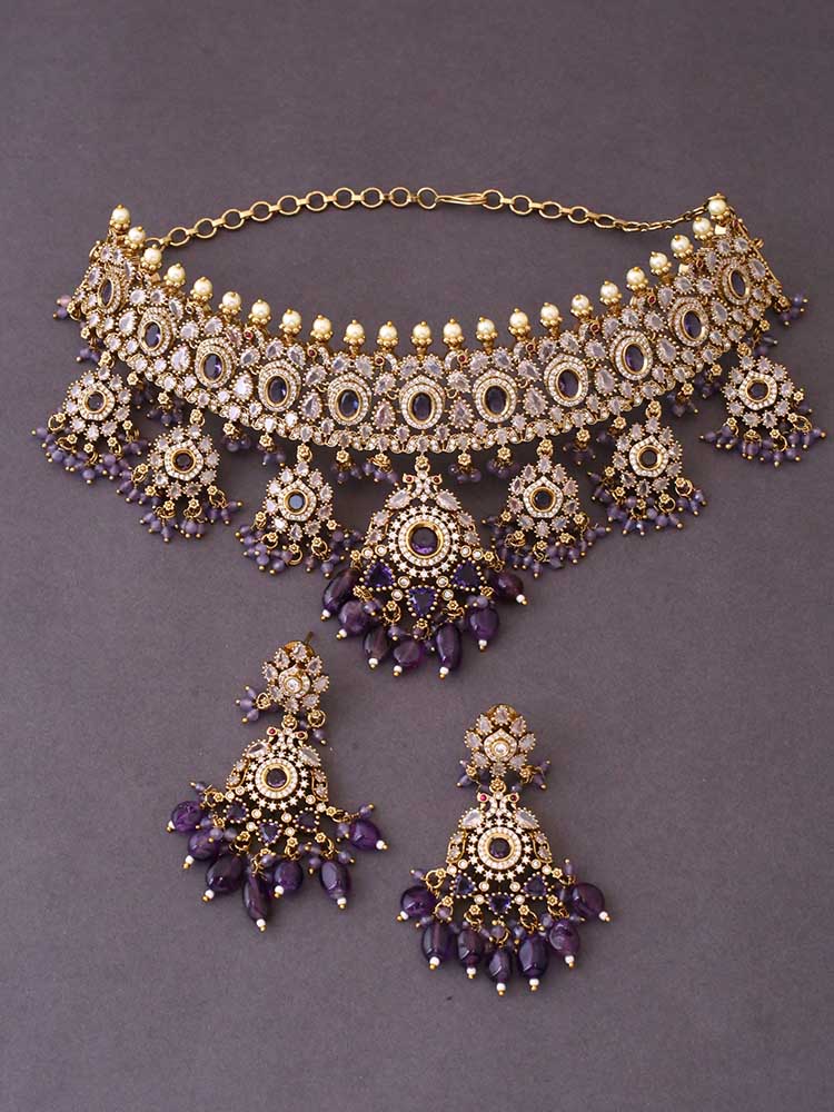Purple Carlota Victorian Jewellery Set - New Arrival