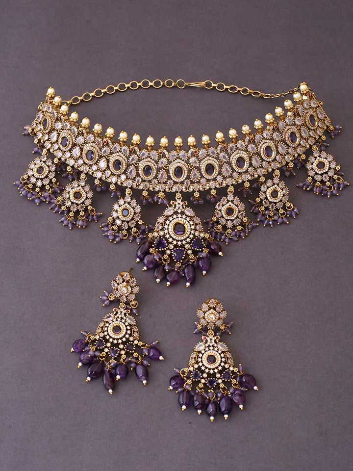 Purple Carlota Victorian Jewellery Set - New Arrival