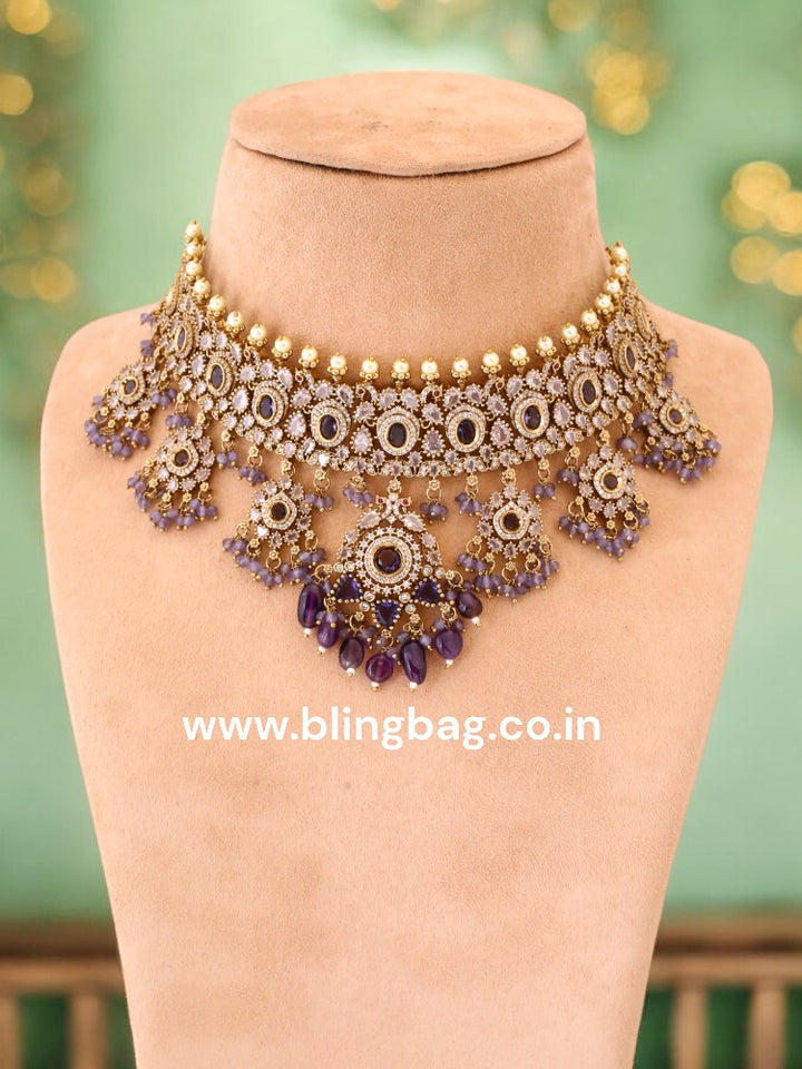 Purple Carlota Victorian Jewellery Set - New Arrival