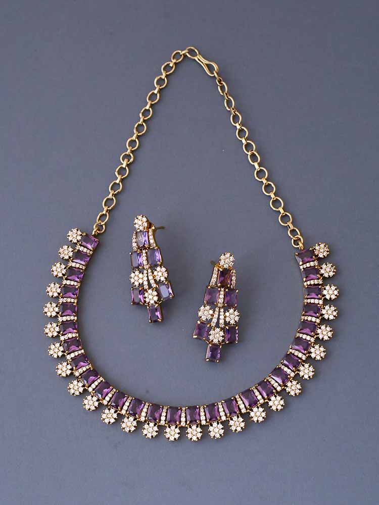 Purple Catharina Victorian Jewellery Set - New Arrival