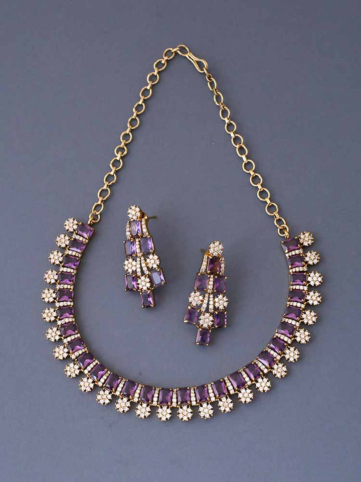 Purple Catharina Victorian Jewellery Set - New Arrival