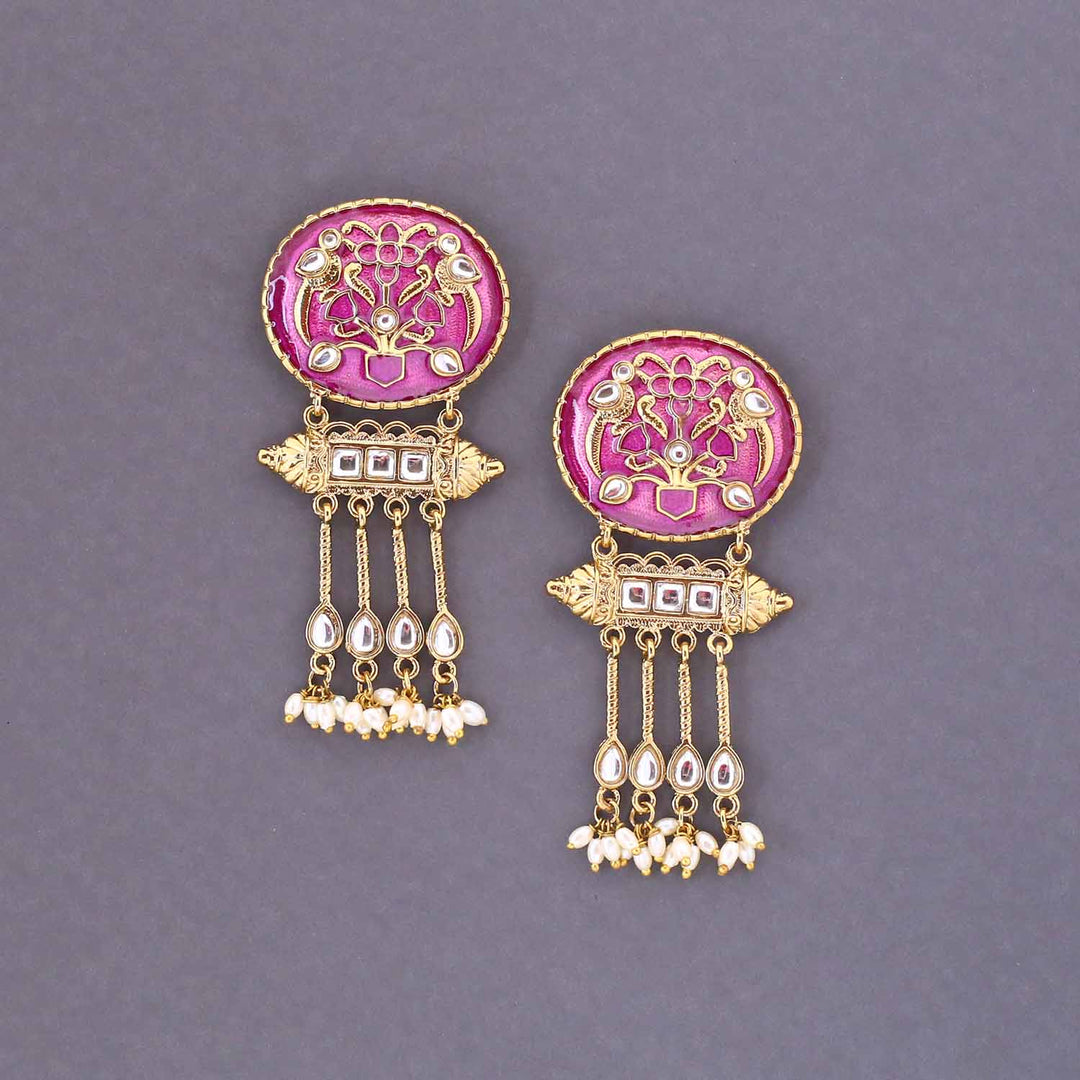 Purple Celine Danglers