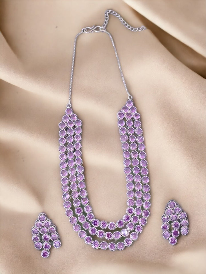 Purple Chantelle Zirconia Jewellery Set