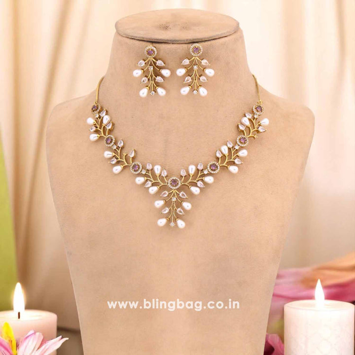 Purple Charvi Victorian Jewellery Set - New Arrival