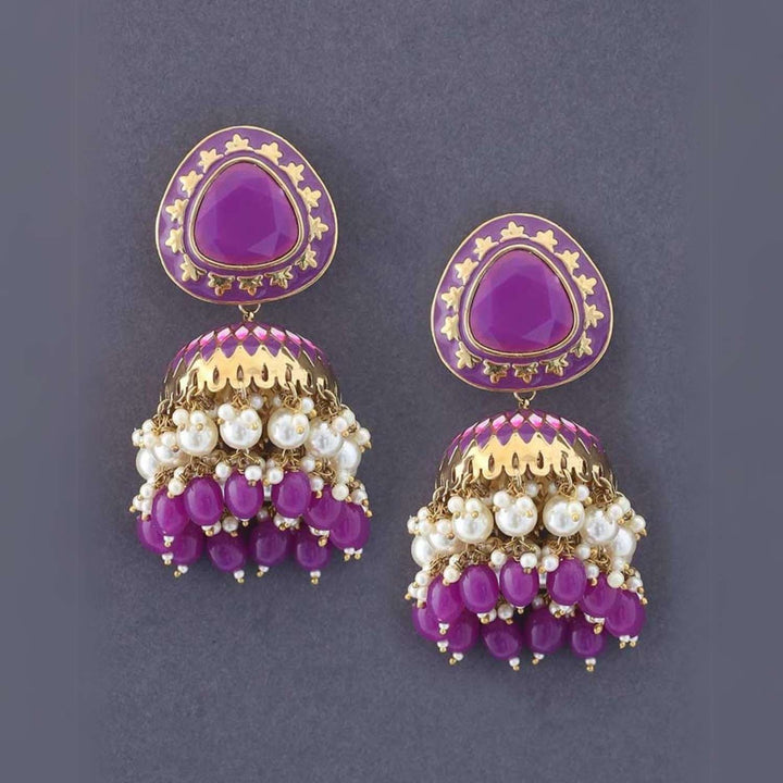 Purple Chetaki Jhumkis